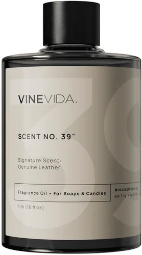 VINEVIDA [16 onzas] Aceite de fragancia de cuero genuino para fabricación de jabón, aromas para hacer velas, aceites de perfume, velas de soja,
