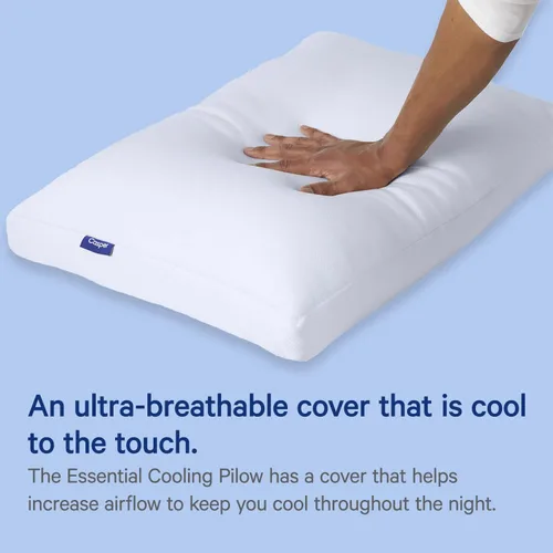 Miniatura 7 de Casper Almohada de respaldo para dormir, tamaño único, color gris y almohada de enfriamiento esencial para dormir, estándar, color blanco