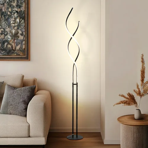Miniatura 7 de Brightech Embrace - Lámpara de pie LED regulable - Moderna lámpara de pie ajustable en espiral para salas de estar y oficinas - Lámpara de mesa