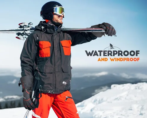 Miniatura 2 de VELAZZIO Guantes de esquí Guantes de invierno impermeables y transpirables, ecológicos con aislamiento sostenible fabricado con Dupont Sorona