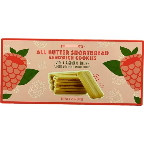 Galletas de sándwich de mantequilla con relleno de frambuesa (paquete de 1)