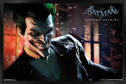 Miniatura 8 de Trends International DC Comics - Póster de pared de Arkham Origins de Arkham Origins, 14.725 x 22.375 pulgadas, versión enmarcada de madera