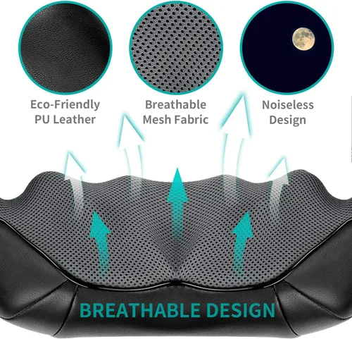 Miniatura 9 de Nekteck Masajeador de cuello y espalda azul y masajeador de pies Shiatsu con calor FM12