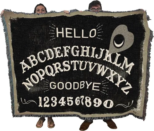 Miniatura 28 de Pure Country Weavers Manta negra con texto en inglés "I Just Here for The Boos" de fantasma, regalo de otoño, Halloween, para la parte posterior