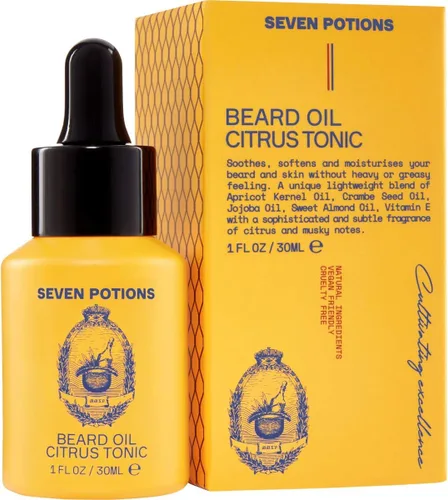 Miniatura 8 de SEVEN POTIONS Aceite para barba de 1 onza líquida suavizante perfumado dulce y amaderado. Detiene la picazón de la barba. Aceite acondicionador