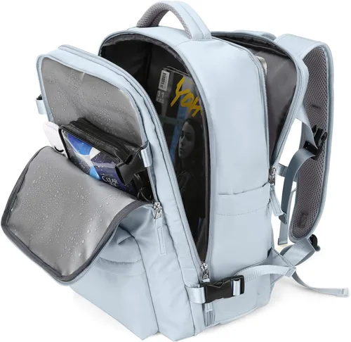 Miniatura 13 de WONHOX - Mochila grande, aprobada para vuelo, unisex, para viajes, trabajo, negocios o laptop, a1-Negro, Medium