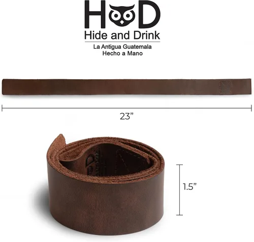 Miniatura 4 de Hide & Drink, Juego de 2 correas de levantamiento de muñeca, culturismo, deportes, gimnasio, fitness, accesorios, entrenamiento de fuerza, cuero