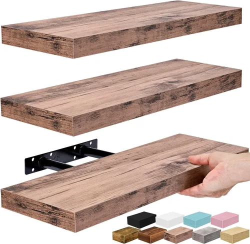 Miniatura 13 de Sorbus Estantes flotantes para pared, estante flotante de 16 pulgadas para cocina, dormitorio, sala de estar, baño, hogar y decoración de pared