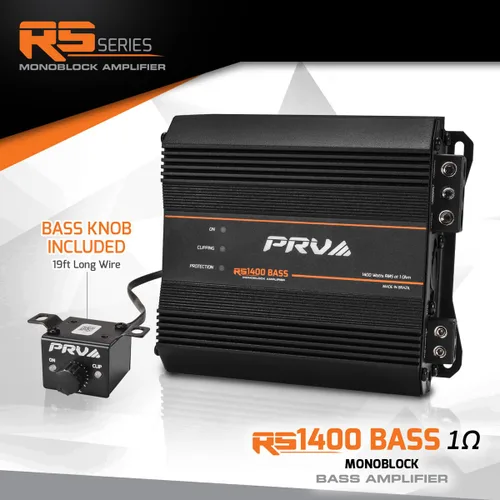 Miniatura 2 de PRV Audio Amplificador de subwoofer monobloque clase D de 1400 vatios RS1400 BASS 1 ohmio - 12 voltios amplificador para automóvil, crossover