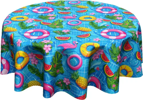 Miniatura 33 de Fall Tablecloth Round 60 Inch Autumn Thanksgiving Table Cloths Circle Pumpkin Buffalo Plaids Table Cloth Rustic Farmhouse Tablecloth for Holiday