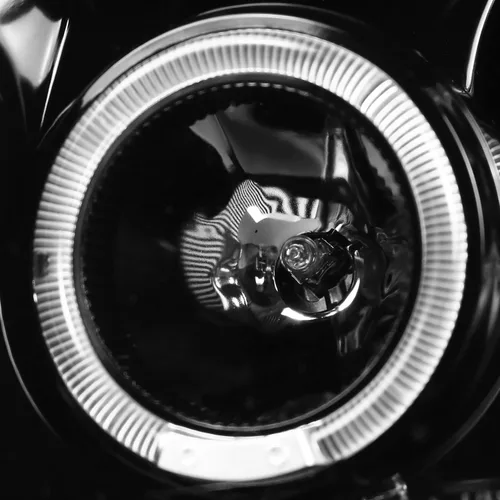 Miniatura 6 de SPEC-D TUNING Faros Delanteros Proyectores LED con Halo Negro Azabache Compatibles con Nissan Pathfinder 2005-2007, Nissan Frontier 2005-2008, Par