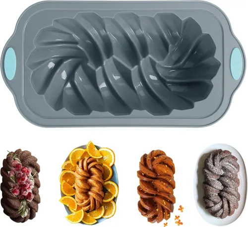 Miniatura 8 de Molde de Silicona para Pan de Molde, Moldes Antiadherentes para Pan Casero, Molde de Silicona para Hornear con Marco Reforzado de Metal Mayor