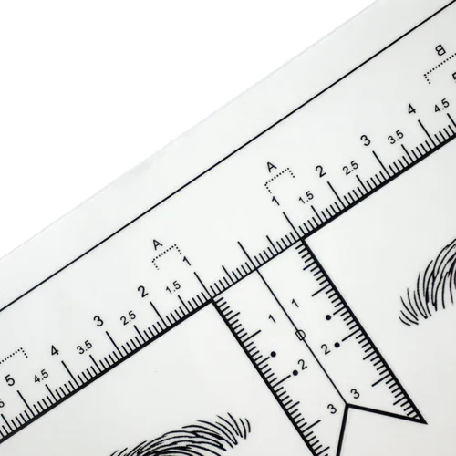 Miniatura 7 de Guapa 30pcs/pack Regla de cejas con forma de cejas desechable Microblading Ruler Pegatina Adhesiva Cejas Posicionamiento Herramienta de Medida
