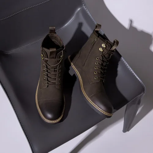 Miniatura 6 de Vostey Botas de motocicleta para hombre, botas casuales para hombre, botas chukka impermeables para hombre