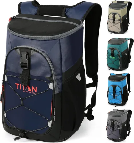 Miniatura 14 de Titan by Arctic Zone Backpack Cooler, Insulated Soft Sided Bag with Leak Proof Lining and Padded Straps, for Lunch, Picnic, and Travel, 24 Can Gris