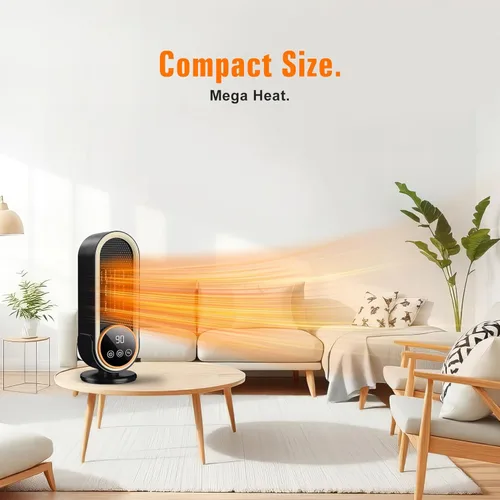 Miniatura 7 de Calentadores de espacio para uso en interiores con control remoto, calefacción eficiente en 2 segundos, protección contra sobrecalentamiento e