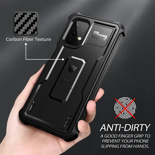 Miniatura 3 de Dexnor Funda para Samsung Galaxy A32 5G, [Protector de pantalla y soporte integrados] Protección de grado militar resistente a prueba de golpes