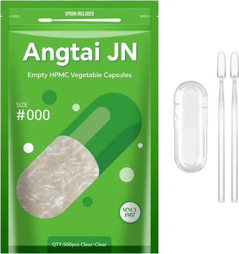 Miniatura 10 de Cápsulas de tamaño 000 veganas vacías a base de plantas transparentes (1,000 unidades) sin gluten, sin OMG, kit de llenado de pastillas