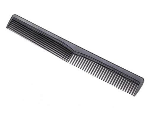 Miniatura 2 de Peine negro de dientes finos no rompible, fibra de carbono, antiestática, química y resistente al calor, peine para todo tipo de cabello, hombres