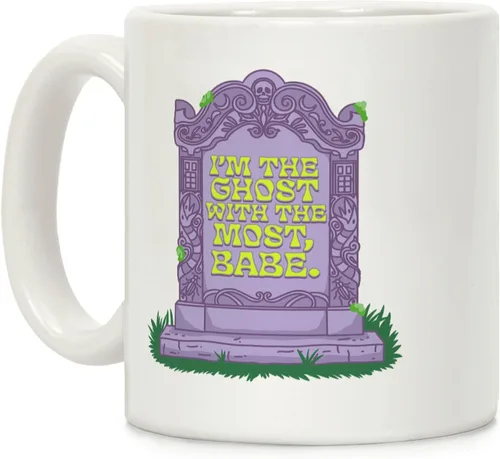 Miniatura 176 de LookHUMAN Taza de Café de Halloween – Halloween Is Meowgical Tazas, Taza de Café Espeluznante Idea de Regalos de Taza, 15 Onzas 10-Blanco