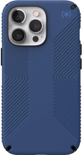 Speck Presidio2 Grip - Funda para Apple iPhone 13 Pro (policarbonato), absorbente de golpes, color azul y negro Azul costero/negro/azul tormenta