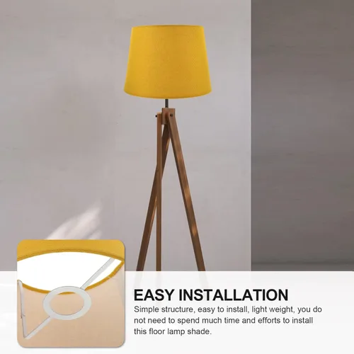 Miniatura 6 de Pantalla de lámpara de mesa Pantalla Pantalla para piso Tela colgante Plataforma Amarillo Escritorio