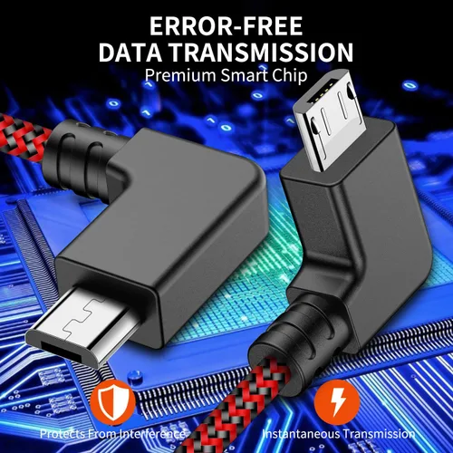 Miniatura 4 de Cable de datos OTG Micro USB a Micro USB de 90 grados para teléfono Android, tableta, OTG, cable de datos para DJI Spark, Mavic Pro, Platinum, Air