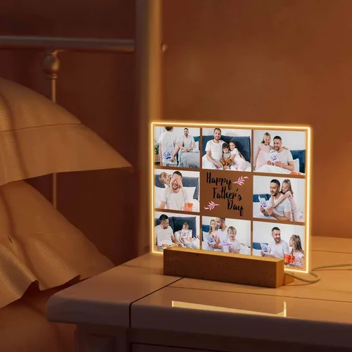 Miniatura 9 de Regalos de cumpleaños para el día del padre para papá, marcos personalizados con fotos para papá regalo de hija hijo, marcos de fotos personalizados