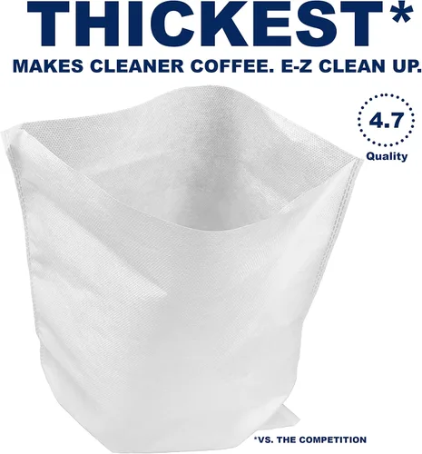Miniatura 3 de Paquete de 50 filtros de café frío, 12 x 13 pulgadas, compatibles con las principales cafeteras de preparación fría