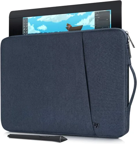 Bolsa impermeable para tableta de dibujo compatible con Huion KAMVAS Pro 13 GT-133, XP-Pen Artist 12/13 Pro/14 (Azul marino)
