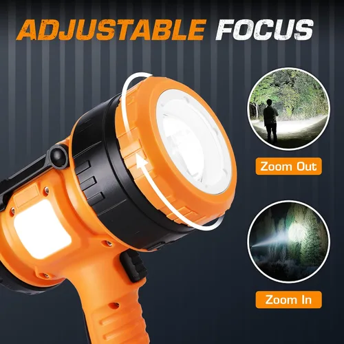 Miniatura 2 de EverBrite Foco recargable con enfoque ajustable, linterna LED de mano con 5 modos, rango de 1,968.5 ft, luz de punto para caza, barco, camping