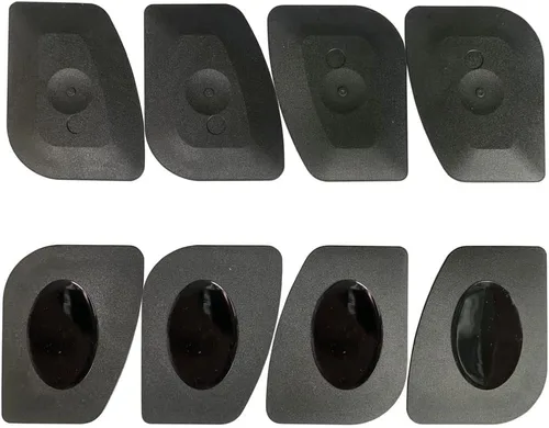 Miniatura 2 de Juego de herramientas raspadoras de platos, 8 unidades de rascador de hierro fundido, raspador multifuncional, raspador de ollas de plástico de Negro