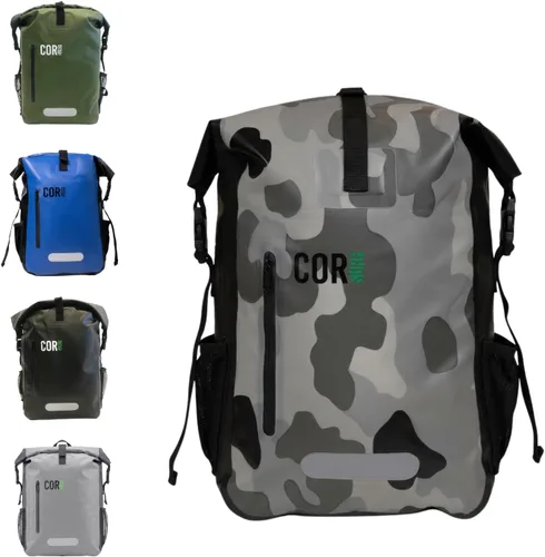 COR Surf Mochila Impermeable de Bolsa Seca con Funda Acolchada para Portátil de 25L y 40L Paquete Enrollable de Servicio Pesado, Camuflaje, 25 L,