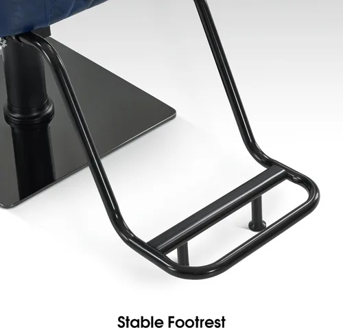 Miniatura 8 de BarberPub Silla clásica de peluquería, bomba hidráulica de 440 libras, silla reclinable manual para estilista, hogar y salón de belleza, barbería