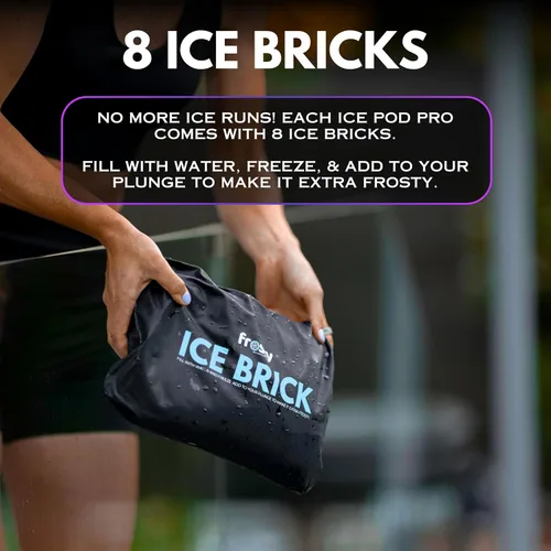 Miniatura 5 de Frosty Ice Pod Pro Cold Plunge – Tina de hielo inflable para terapia de agua fría – Vaina de hielo de grado profesional con compatibilidad