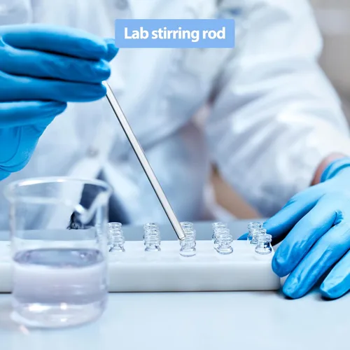 Miniatura 5 de Paquete de 15 varillas mezcladoras de vidrio: Diámetro 0.196 pulgadas, longitud 8 pulgadas, varillas de vidrio para agitar de vidrio borosilicato