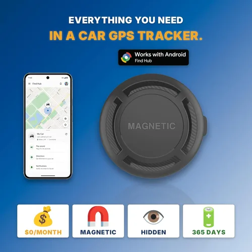Miniatura 2 de Rastreador GPS para vehículos: rastreador GPS magnético para automóvil, sin suscripción, funciona con Google Find Hub (Find My Device), rastreador