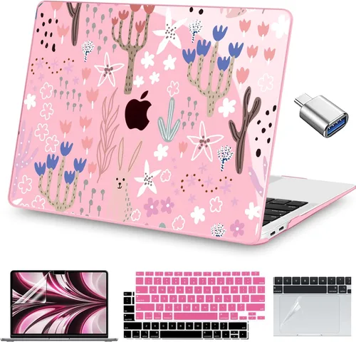 Miniatura 35 de Teryeefi Funda compatible con MacBook Air de 13 pulgadas M1 2021 2020 2019 2018 versión A2337 A2179 A1932 con Touch ID, carcasa rígida de plástico