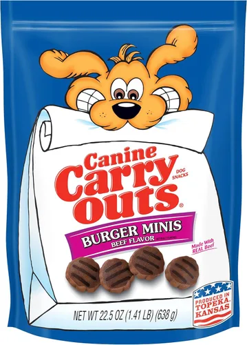 Miniatura 22 de Canine Carry Outs Golosinas para perros, sabor a carne, 22.5 onzas (paquete de 4)