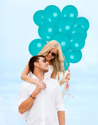Miniatura 3 de Treasures Gifted - Globos de un solo color mate, Turquoise