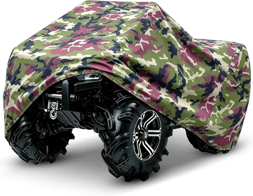 190T - Funda impermeable para cuatrimoto, ATV y ATC, color negro, 3XL, camuflaje Camouflaje