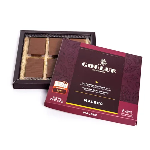 Miniatura 8 de Chocolate con Leche con Malbec Oscuro con Torrontes Oscuro con Champagne Extra Brut Oscuro con Cabernet Sauvignon Oscuro con Malbec Dulce
