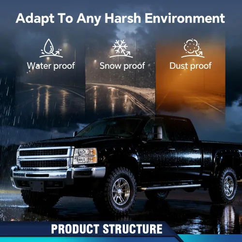 Miniatura 8 de PIT66 Conjunto de faros laterales izquierdos, compatible con Chevy Silverado 1500 2007-2013, Silverado 2500 3500 2007-2014 y HD Lente transparente
