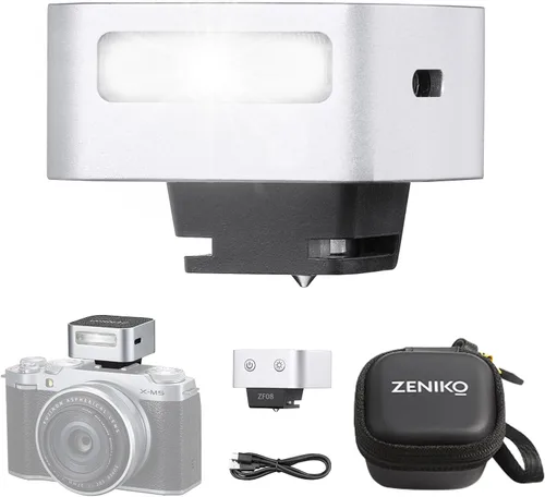 Miniatura 12 de ZENIKO ZF04 Mini cámara flash Speedlite para Canon Nikon Sony ZV1 Fuji – 2 niveles de potencia, 372 flash de potencia completa, 6500K CCT, <3s