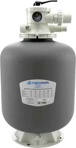 Miniatura 9 de FibroPool Filtro de arena para piscina de 14 pulgadas, 75 libras, sobre el suelo hasta 3500 galones, válvula multipuerto de 6 vías, compatible