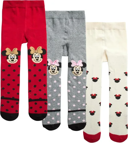 Disney Mallas de Minnie Mouse para bebé, medias para niñas recién nacidas y bebés (0-24 meses)