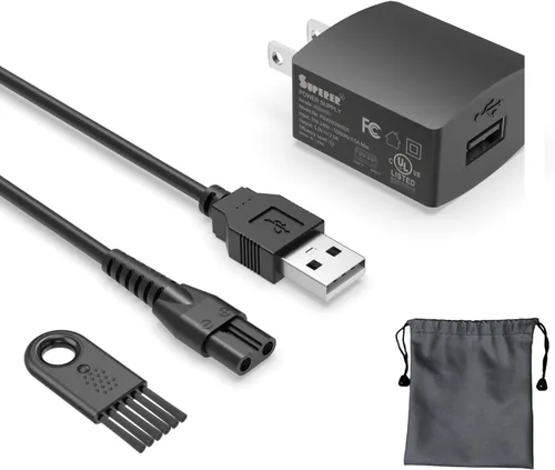 Superer Cargador de repuesto apto para cortacésped Manscaped 3.0/2.0 Cable de alimentación eléctrico para recortadora de cabello con certificación