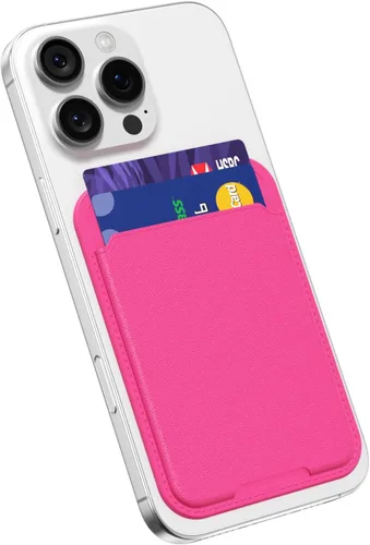 Miniatura 17 de oakxco Billetera para teléfono adhesiva, delgada y delgada con adhesivo para tarjetas de crédito, bolsillo trasero del teléfono, funda de plástico