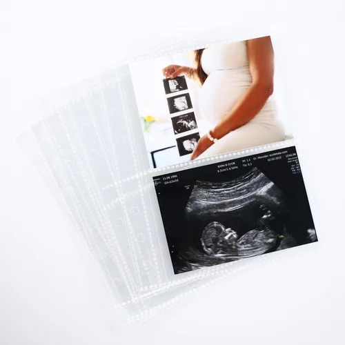 Miniatura 18 de Álbum de fotos de cabina de fotos - Cuaderno con purpurina de 6 anillas, carpeta brillante con 20 fundas para fotos de 2x6 - Se adapta a 80 tiras