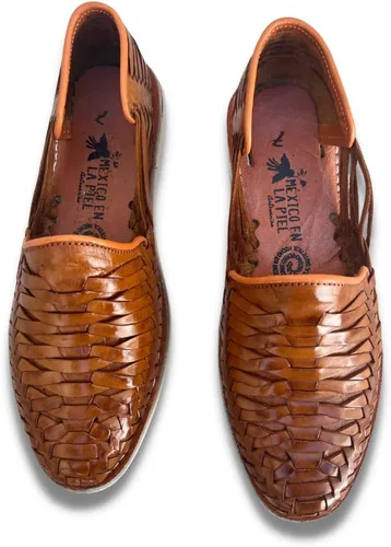 Miniatura 5 de Mexico en la Piel Leather Shoes for Mens, Pull on Comfortable Loafers
